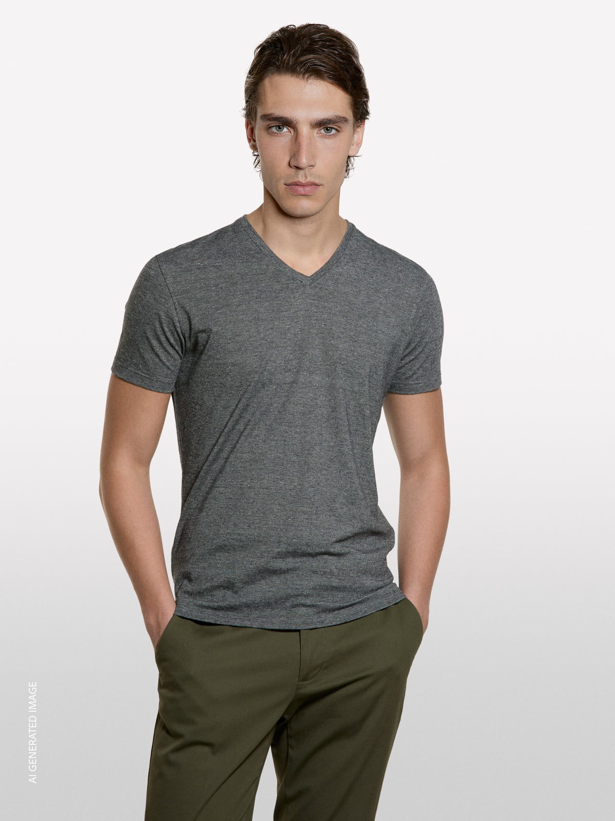 T-shirt fio tinto cinza-escuro - ucb_image_FY