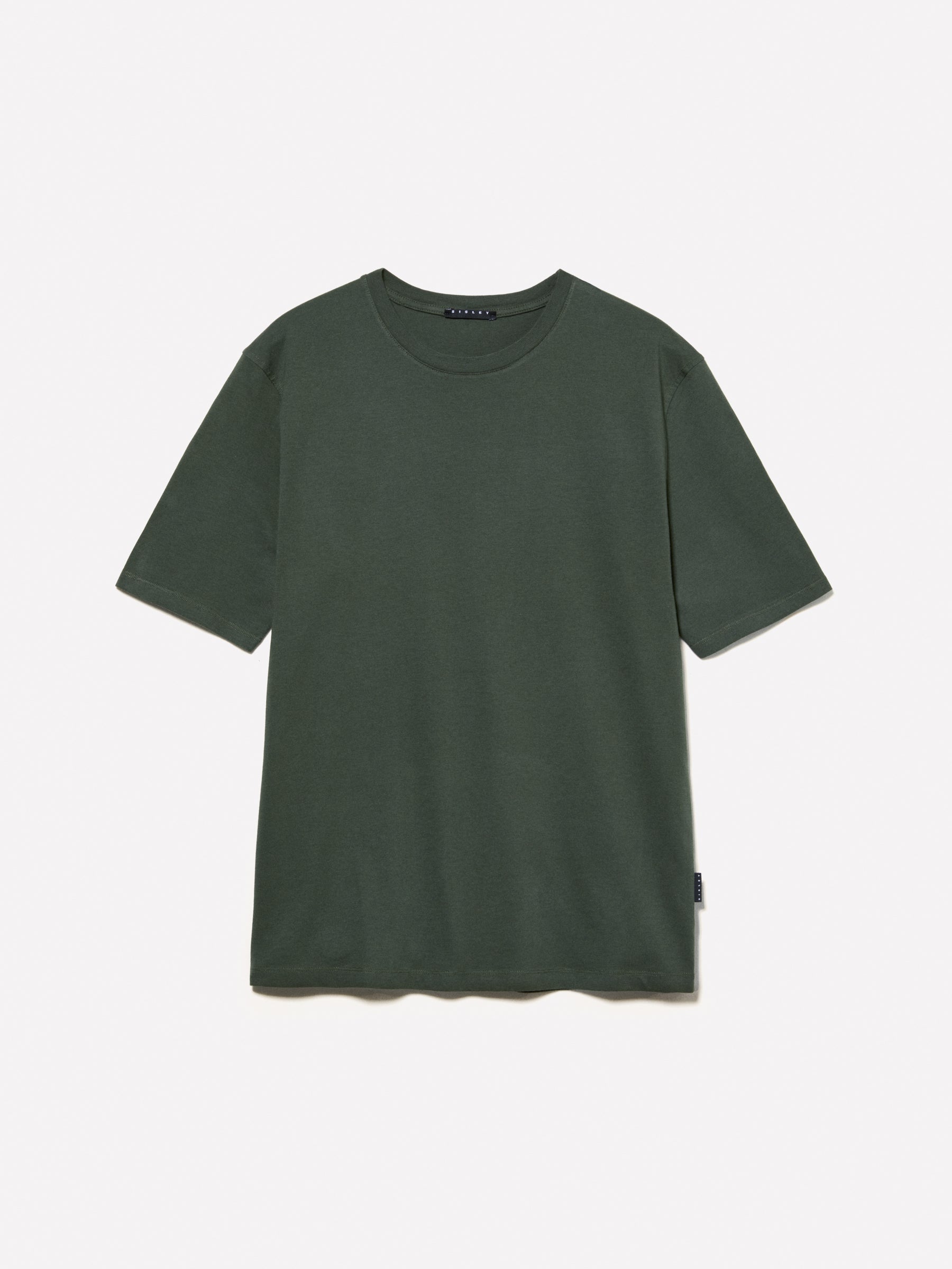 T-shirt verde militar de gola redonda 100% algodão orgânico - ucb_image_FS