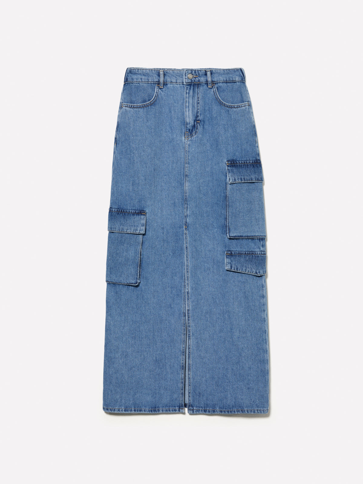 Saia de jeans azul com racha - ucb_image_FS