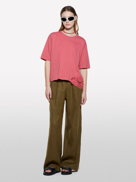 T-shirt blush com bordado assimétrico - ucb_image_F