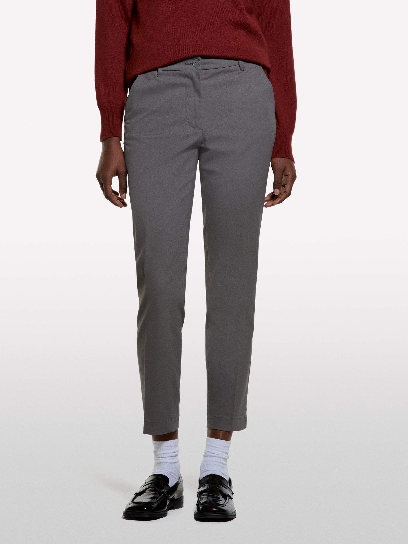 Dark gray slim fit chinos