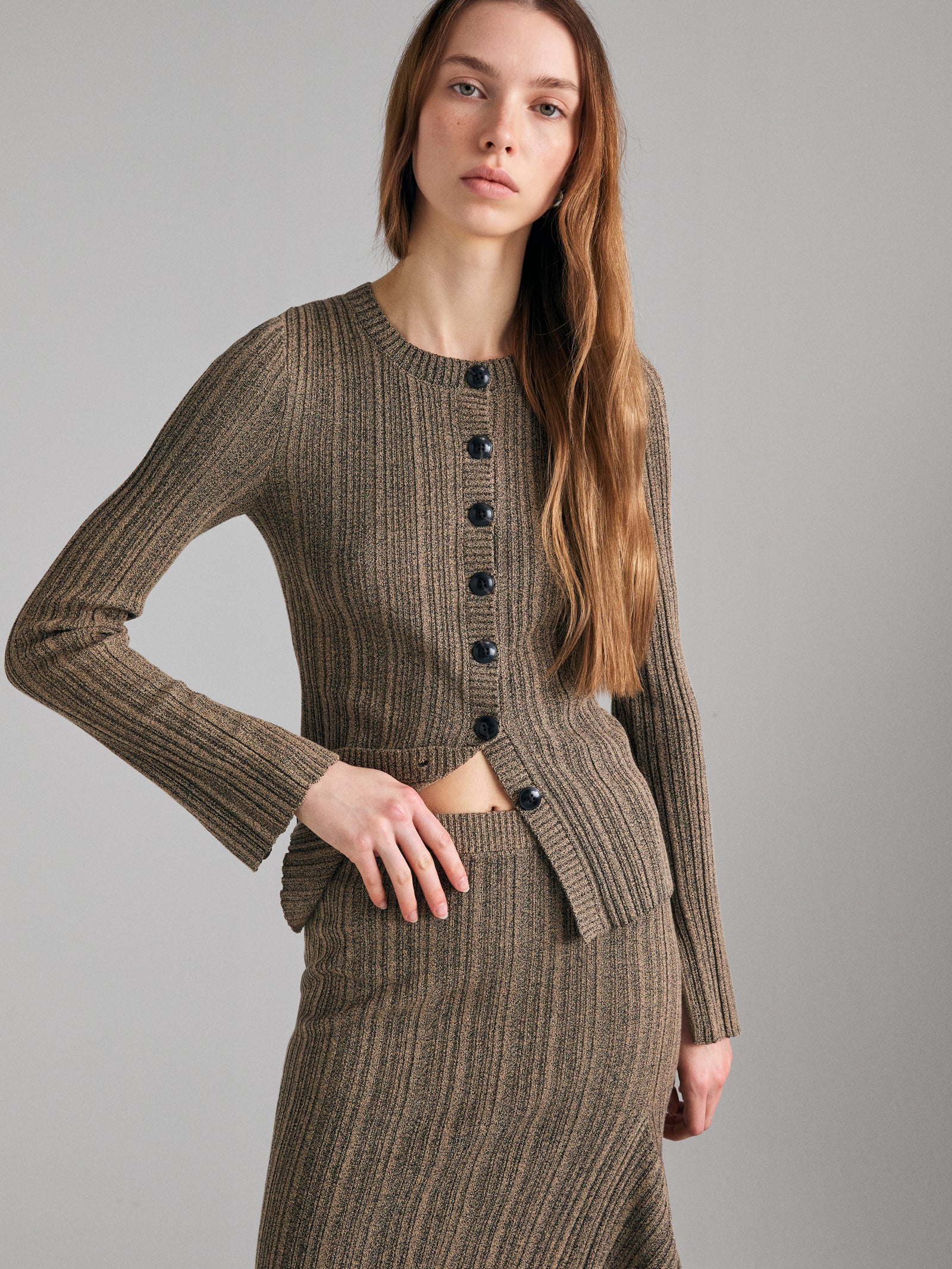 Ribbed cardigan