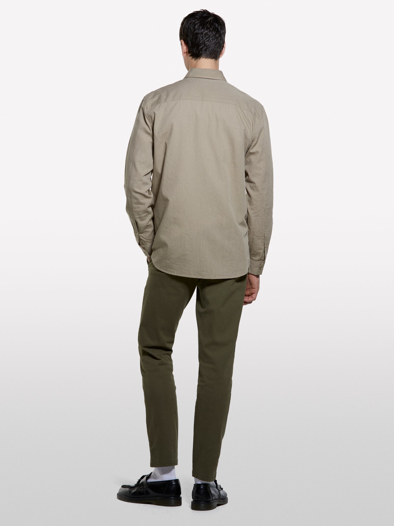 Camicia beige in cotone operato - ucb_image_B
