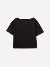 T-shirt cropped com decote à barco - ucb_image_BS