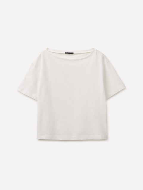 T-shirt cropped co decote à barco - ucb_image_FS