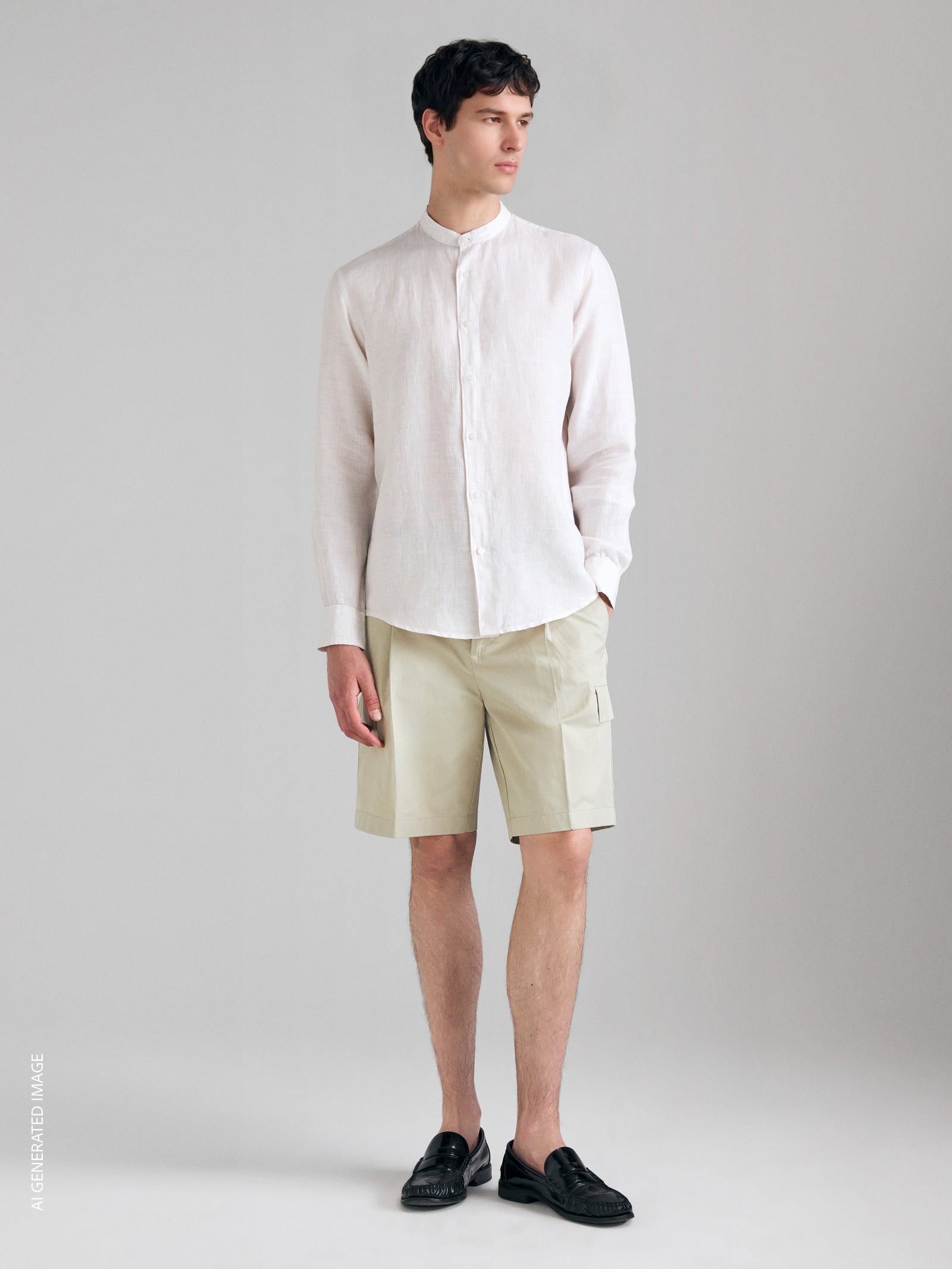 Camisa às riscas em puro linho - ucb_image_F