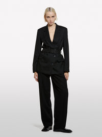 Blazer risca de giz com cinto - ucb_image_F