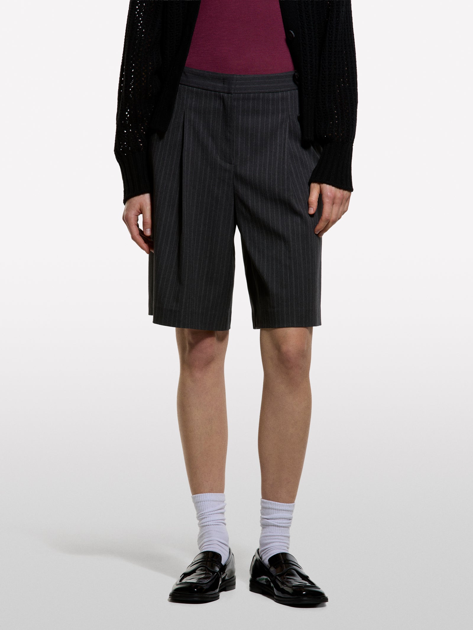 Pinstriped bermudas