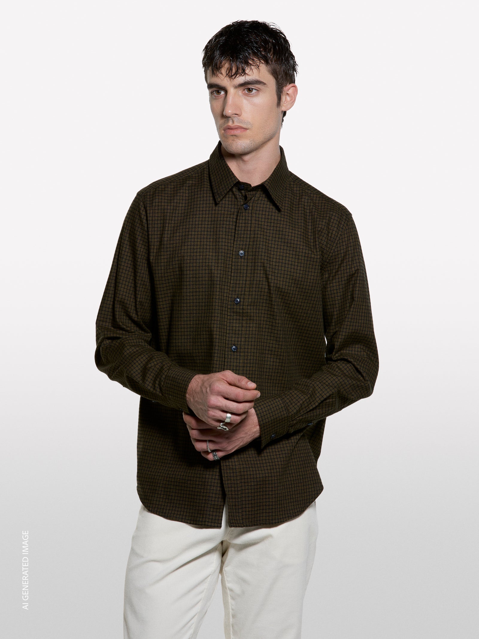 Dark flannel shirt