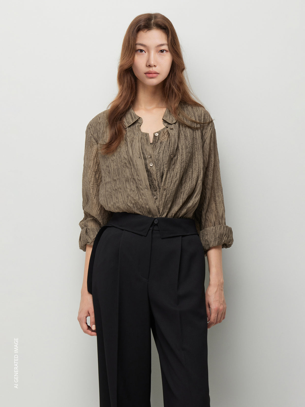 Golden shirt with bow
