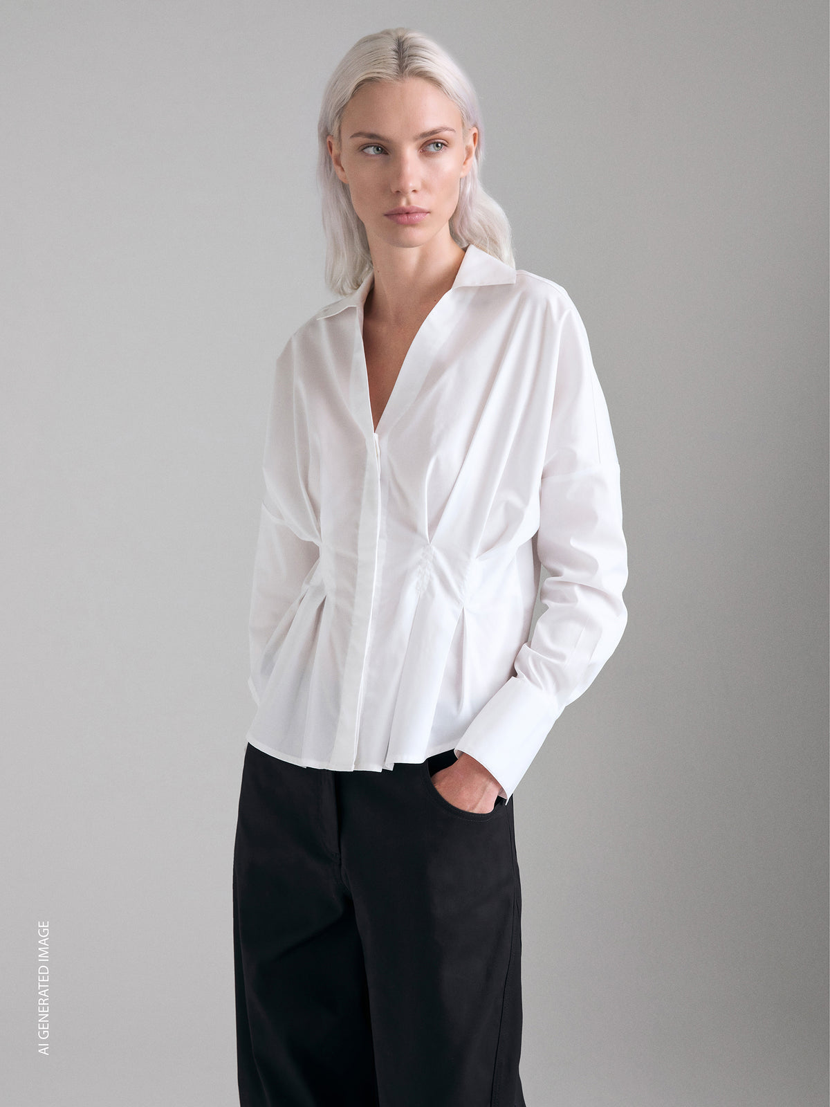 Pleated shirt