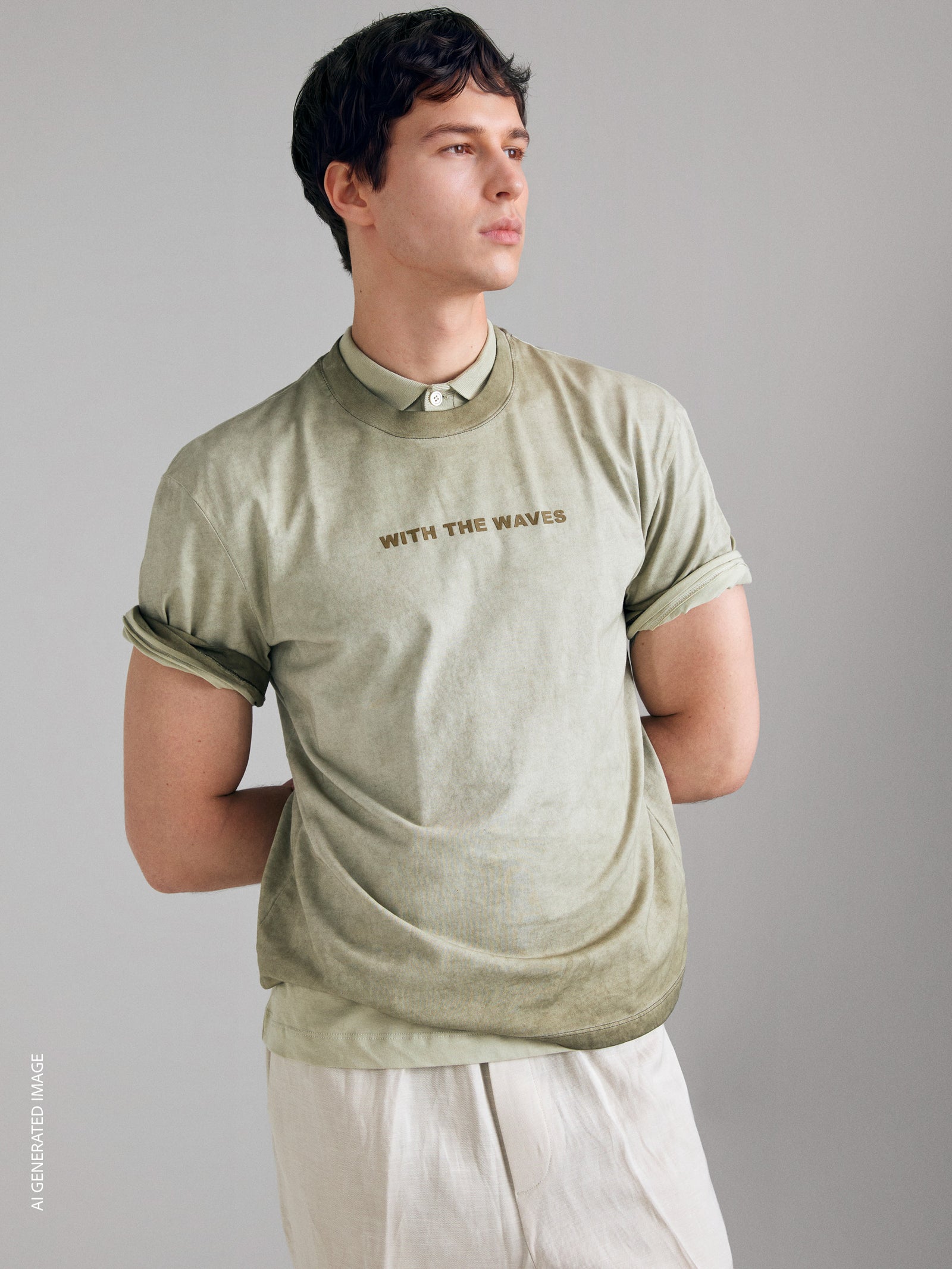 Gradient T-shirt with writing