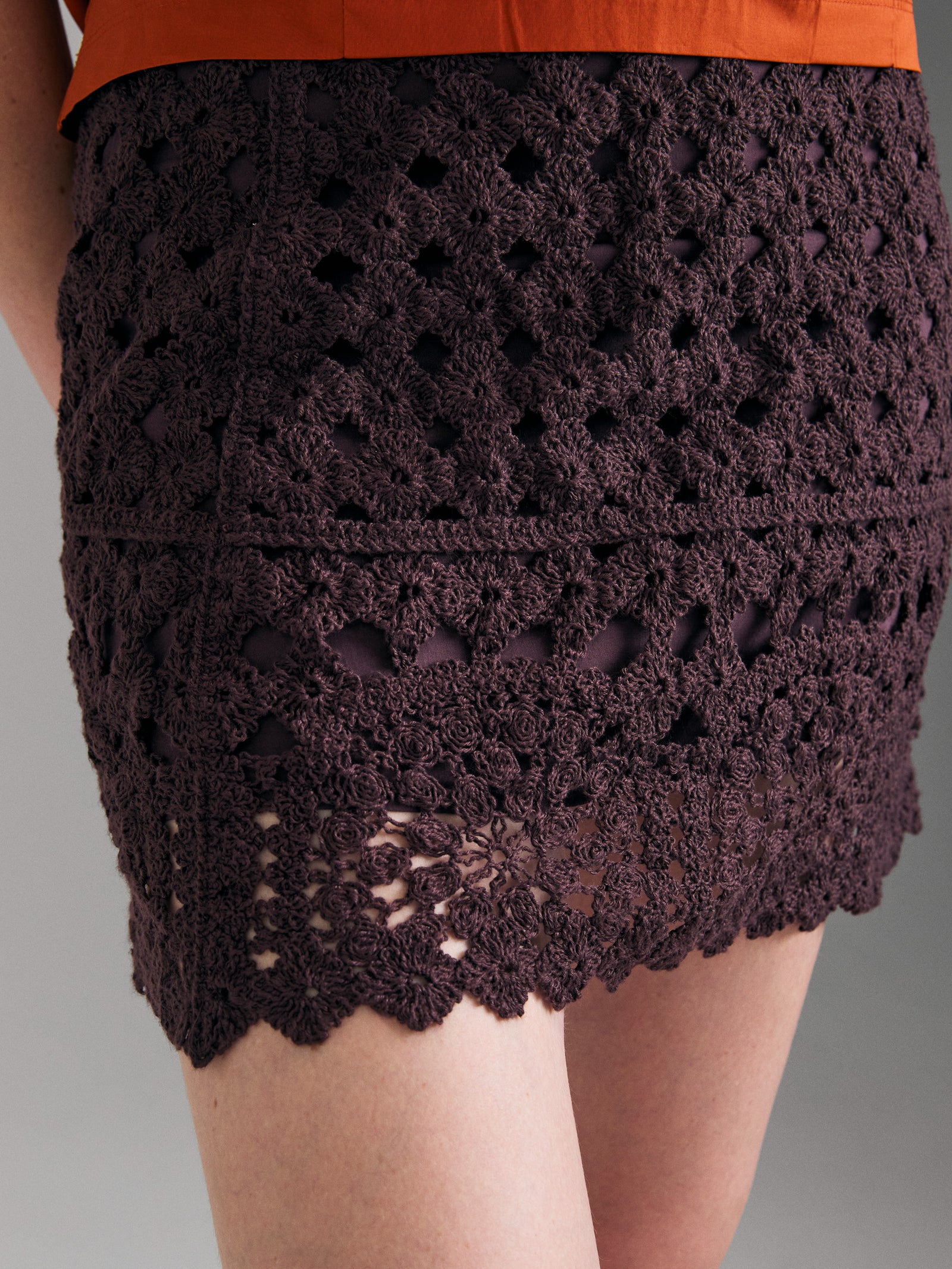 Crochet miniskirt