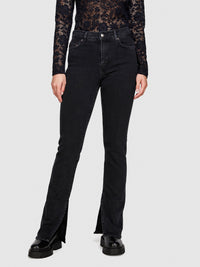 Jeans de cintura subida com rachas - ucb_image_FY