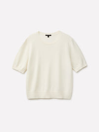 Camisola de manga curta em mistura de viscose e lã - ucb_image_FS