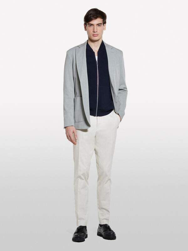 Τσίνο textured μπεζ - παντελόνια slim ανδρικά | Sisley