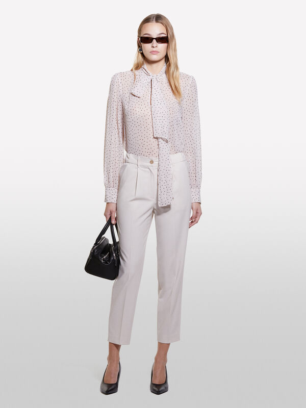 Κρεμ λευκό παντελόνι jogger - παντελόνια τζόγκερς γυναικεία | Sisley