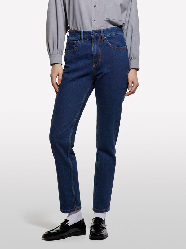 Τζιν Style 70 slim fit μπλε - τζιν slim fit γυναικεία | Sisley