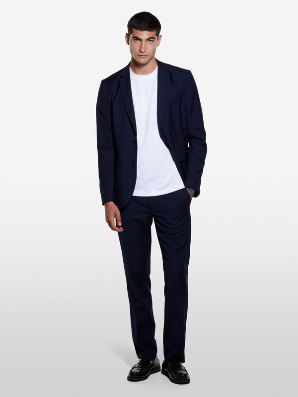 Μπλούζα λευκή regular fit - μπλουζάκια κοντομάνικα ανδρικά | Sisley