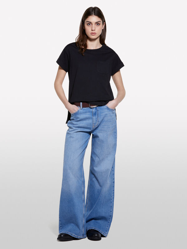 Τζιν Style 72 wide fit σε ανοιχτή απόχρωση - τζιν καμπάνα γυναικεία | Sisley