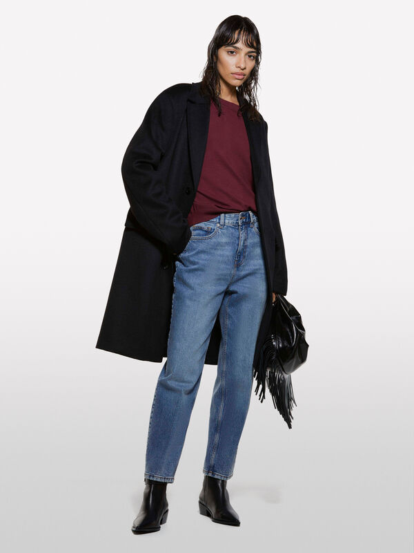 Τζιν Style 69 mom fit μπλε - τζιν mom fit και boyfriend γυναικεία | Sisley