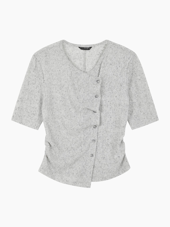 BUTTONED SWEATER H/S Γυναικεία