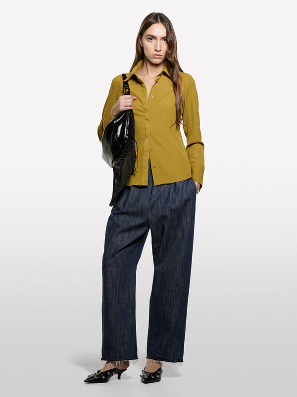 Πουκάμισο με ραφές  - πουκάμισα γυναικεία | Sisley