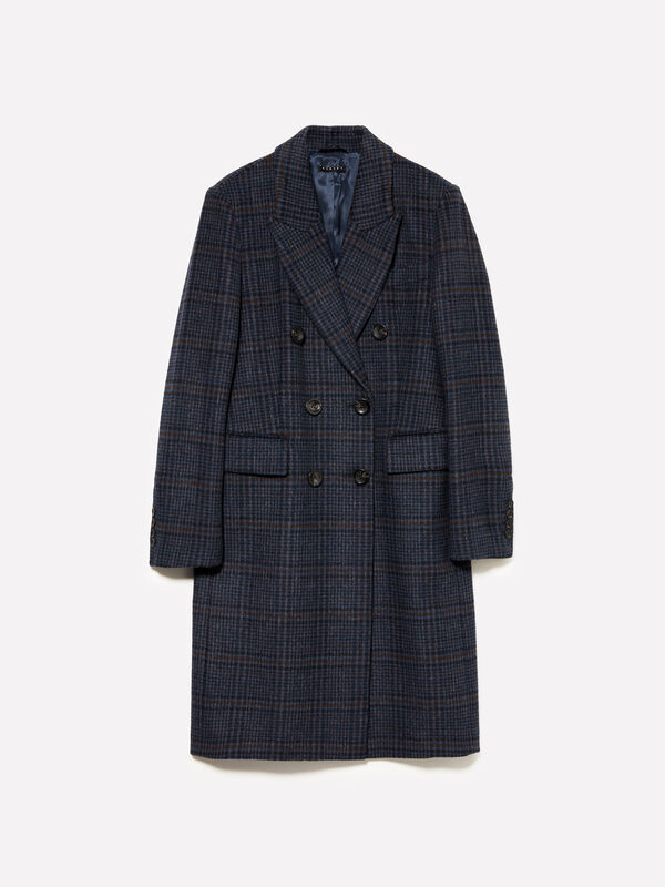 Παλτό μακρύ με ταρτάν σχέδια - παλτό γυναικεία | Sisley