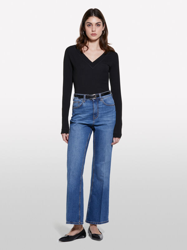 Τζιν bootcut μπλε - τζιν bootcut και flare γυναικεία | Sisley