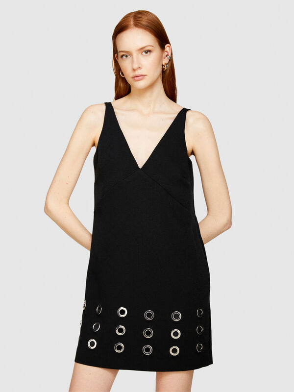 Φόρεμα κοντό με κουμπότρυπες - φορέματα κοντά γυναικεία | Sisley
