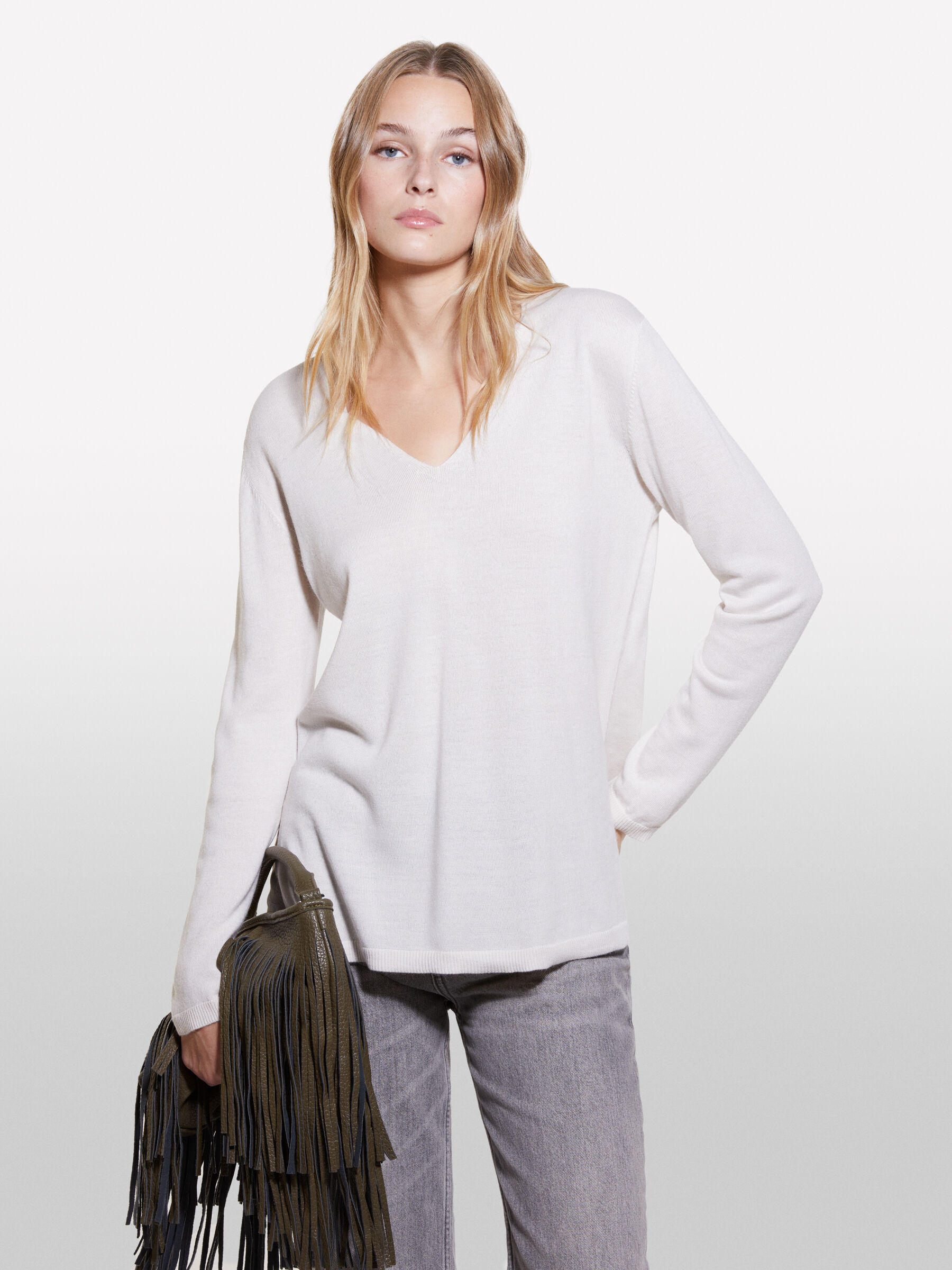 V NECK SWEATER L/S Γυναικεία image number null
