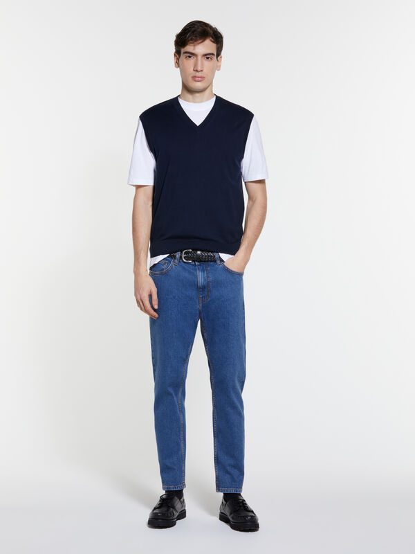 Τζιν Style 76 carrot fit μπλε - τζιν regular ανδρικά | Sisley