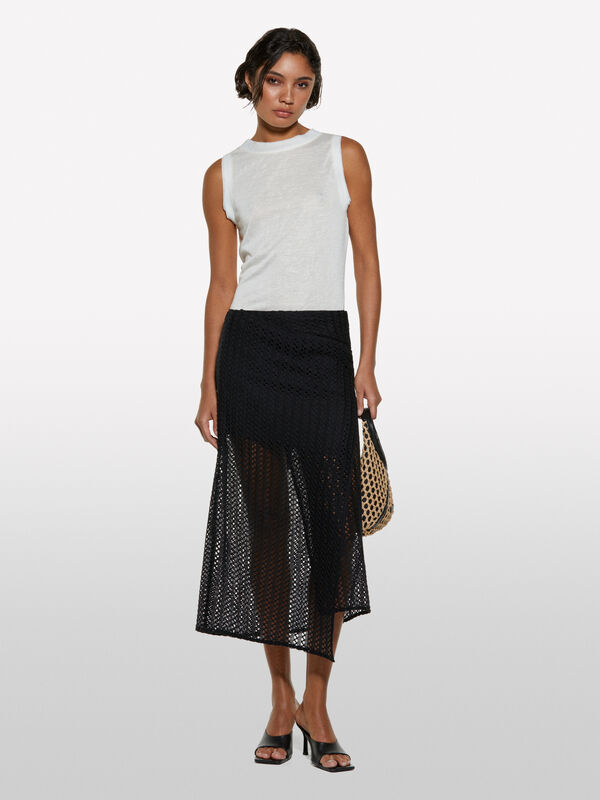 Φανέλα λευκή regular fit - τοπ γυναικεία | Sisley