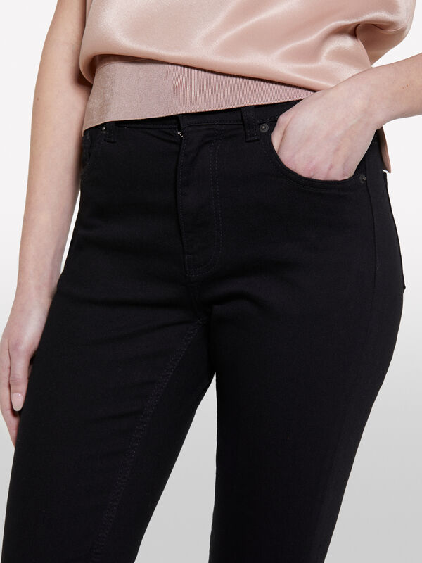 Τζιν Style 69 slim fit μαύρο - τζιν slim fit γυναικεία | Sisley