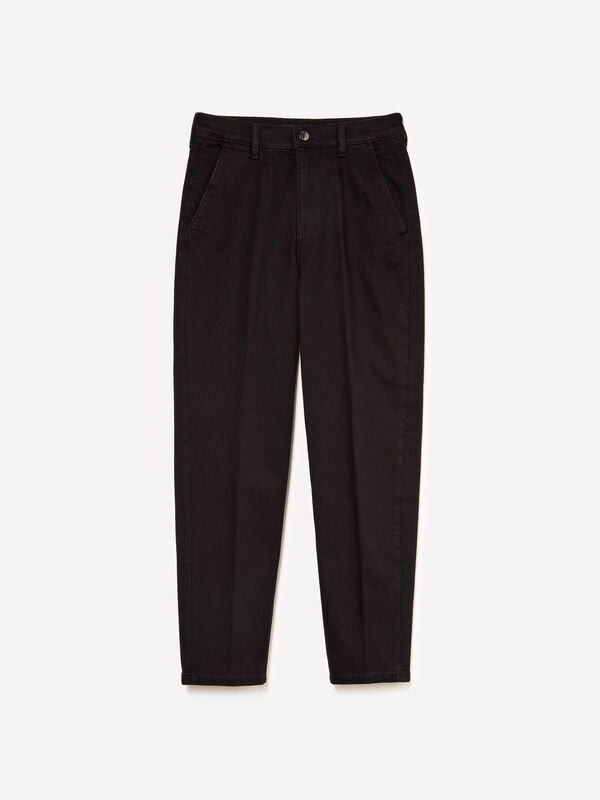 Τζιν Style 71 chino slim fit μαύρο - τζιν slim fit γυναικεία | Sisley
