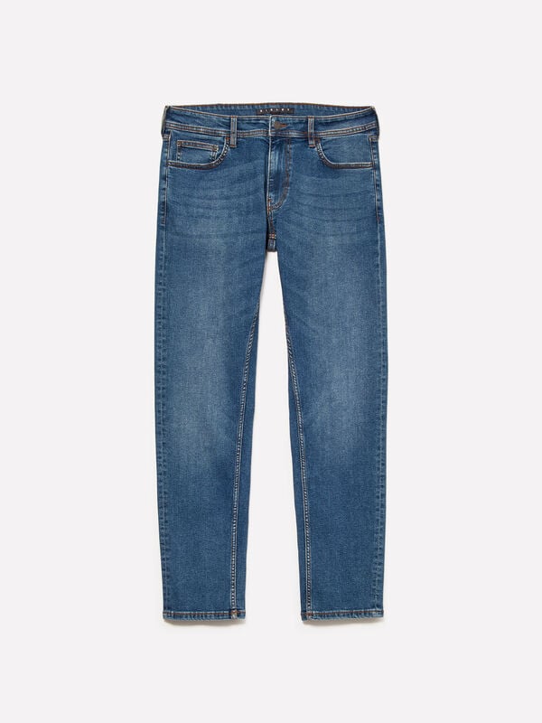 Τζιν Style 74 slim fit ανοιχτό μπλε - τζιν slim fit ανδρικά | Sisley