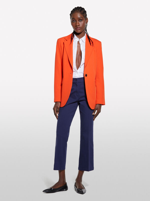 Παντελόνι flare fit μπλε - παντελόνια flare γυναικεία | Sisley