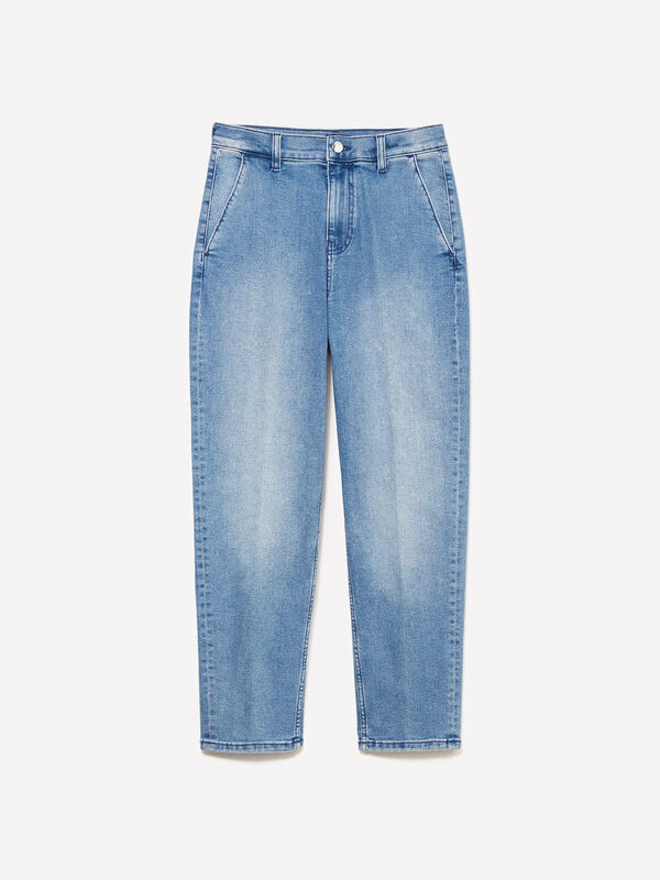 Τζιν Style 71 chino slim fit μπλε - τζιν slim fit γυναικεία | Sisley
