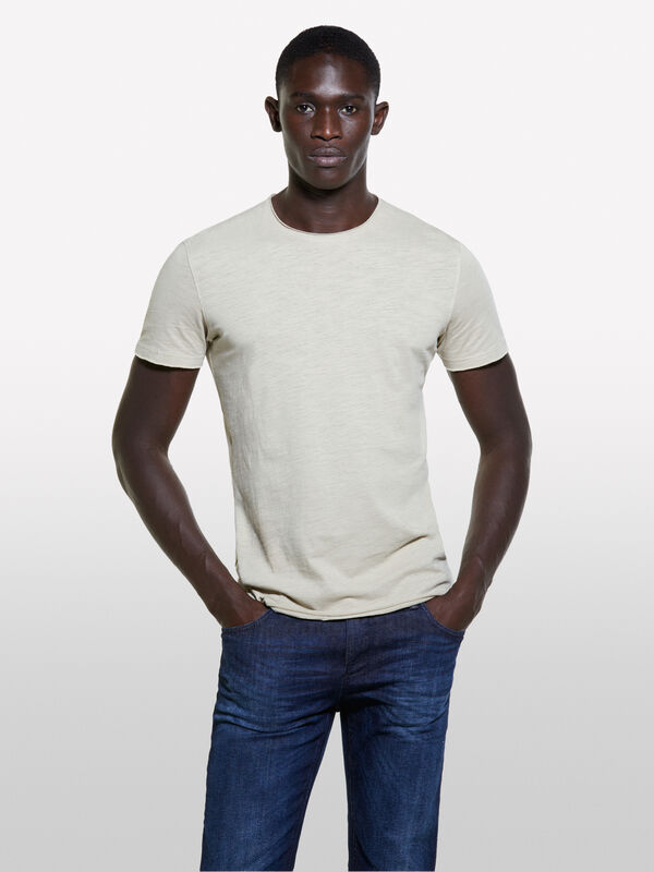 Μπλούζα χωρίς ραφές - μπλουζάκια κοντομάνικα ανδρικά | Sisley