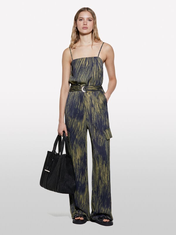 Φόρμα animalier από σατέν - φόρμες jumpsuits γυναικεία | Sisley