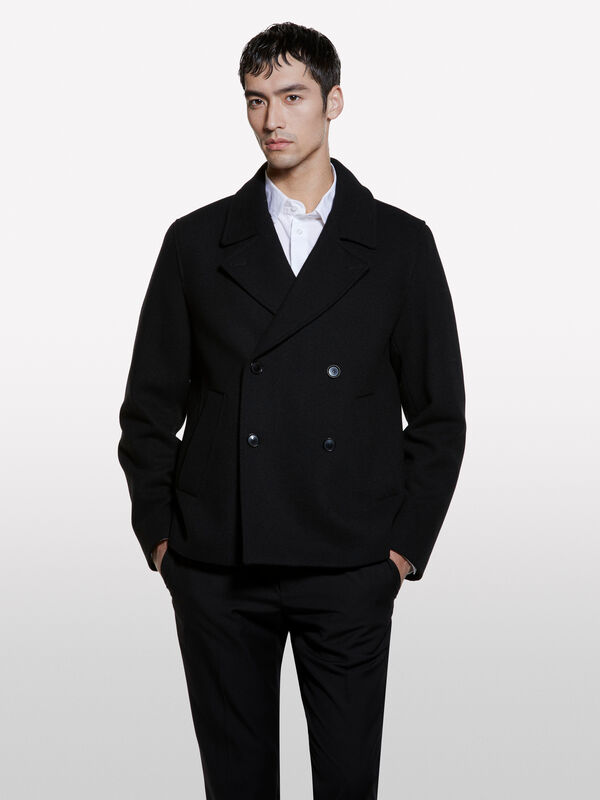 Peacoat regular fit - παλτό ανδρικά | Sisley
