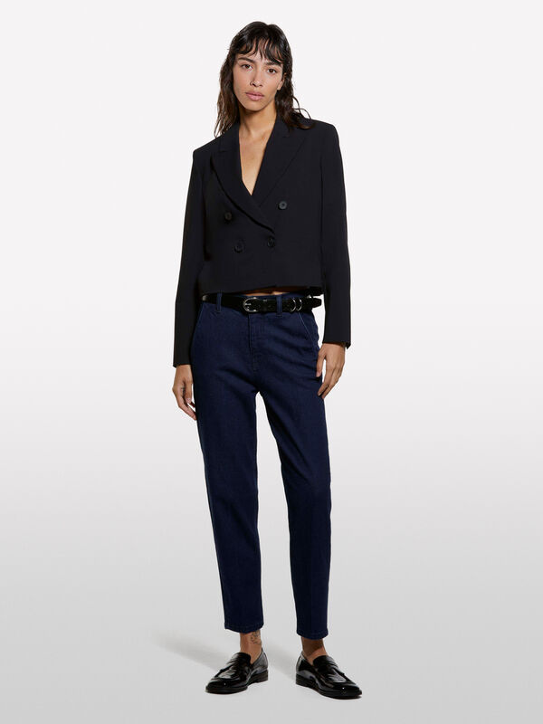 Τζιν Style 71 chino slim fit μπλε σκούρο - τζιν slim fit γυναικεία | Sisley
