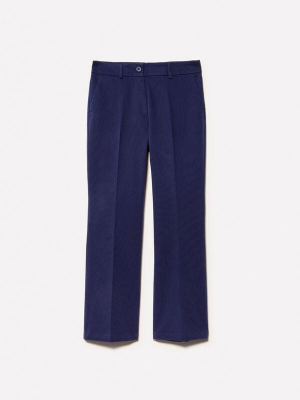 Παντελόνι flare fit μπλε Παντελόνι flare fit μπλε - παντελόνια flare γυναικεία | Sisley