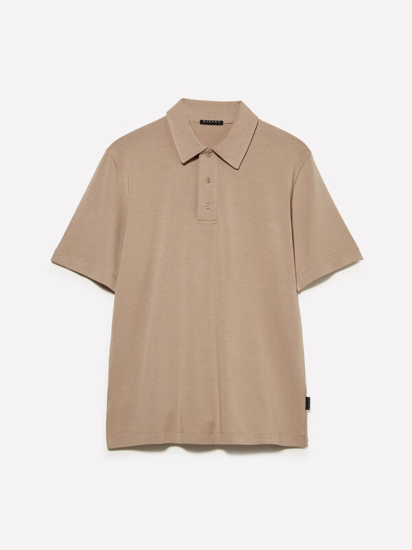 Πόλο καμηλό slim fit - πόλο ανδρικά | Sisley