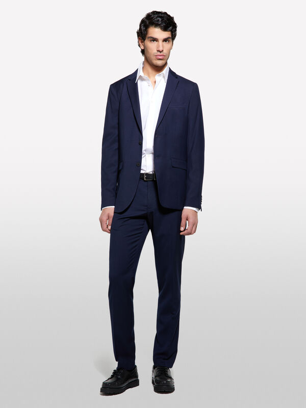 Παντελόνι sartorial μπλε σκούρο - παντελόνια slim ανδρικά | Sisley