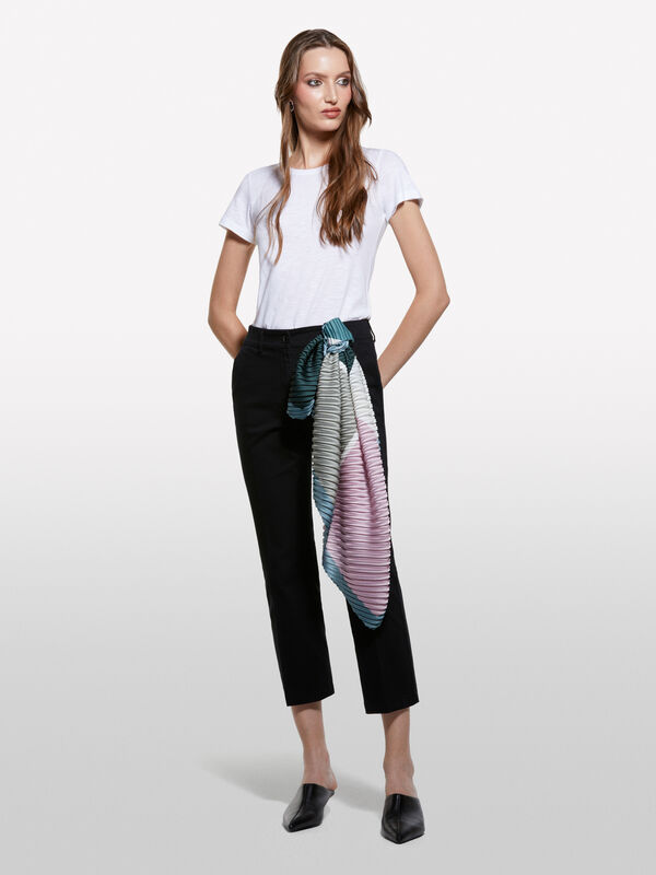 Παντελόνι flare fit μαύρο - παντελόνια flare γυναικεία | Sisley