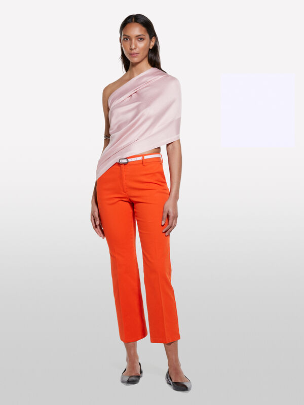 Παντελόνι flare fit κόκκινο - παντελόνια flare γυναικεία | Sisley