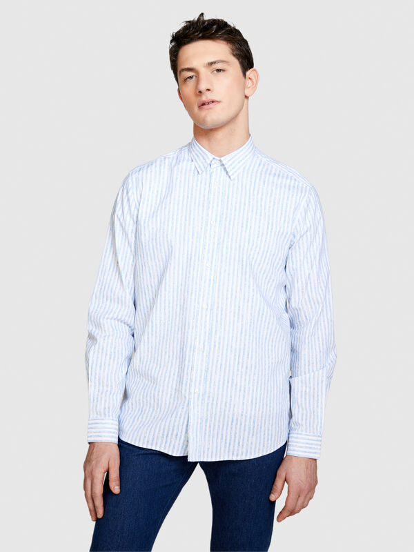 Πουκάμισο regular fit με τύπωμα - πουκάμισα regular ανδρικά | Sisley