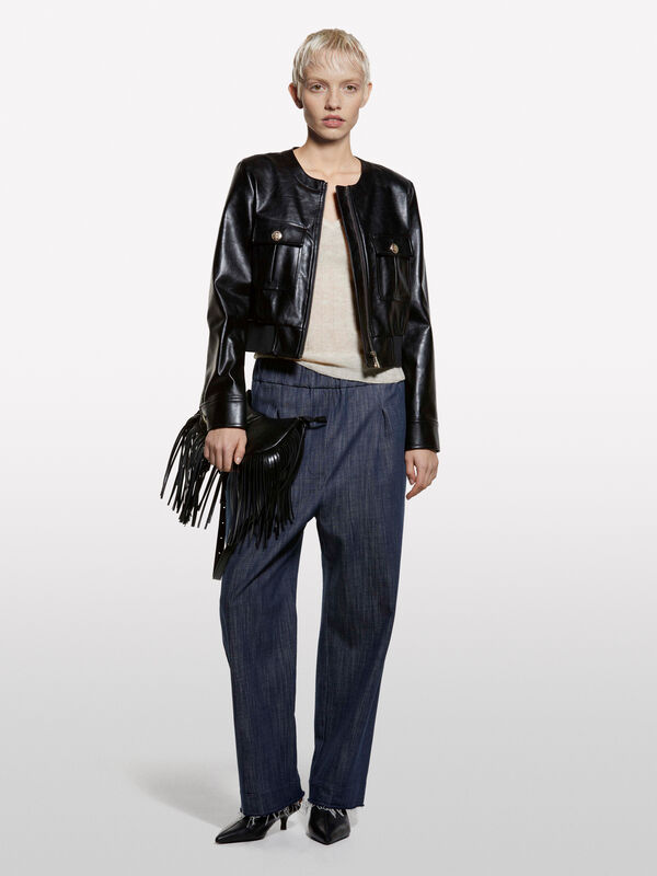 Φανέλα λευκό κρεμ από πλεκτό ύφασμα - τοπ γυναικεία | Sisley