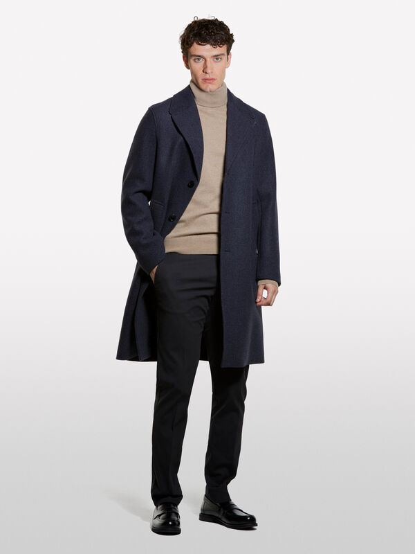 Μπλούζα μπεζ σκούρο regular fit με ψηλό γιακά - μπλούζες ζιβάγκο ανδρικές | Sisley